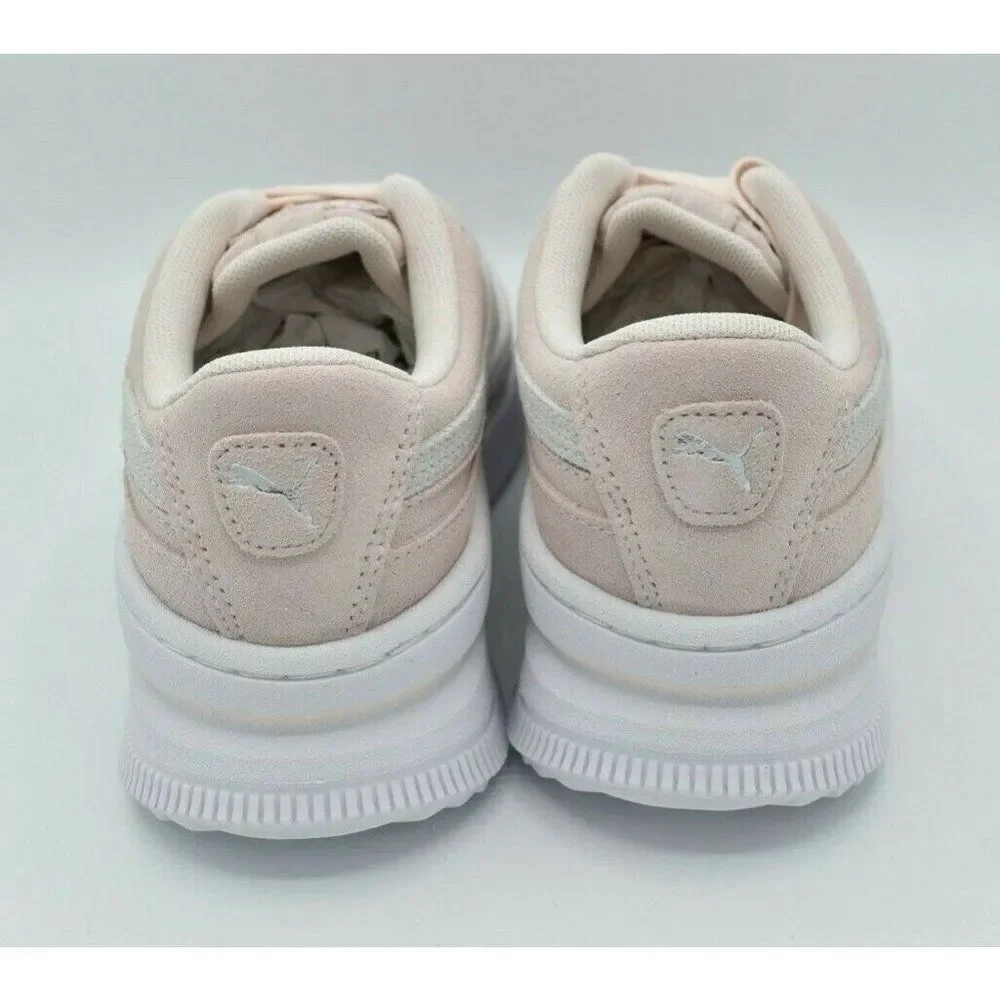 Puma Womens Size 9 Deva Suede‎ Pink White Casual Platform Shoes Sneakers